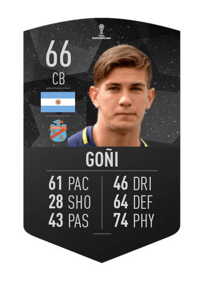 Gonzalo Goñi CONMEBOL SUDAMERICANA 66 OVR