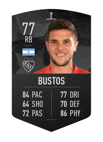 Fabricio Bustos CONMEBOL SUDAMERICANA 77 OVR
