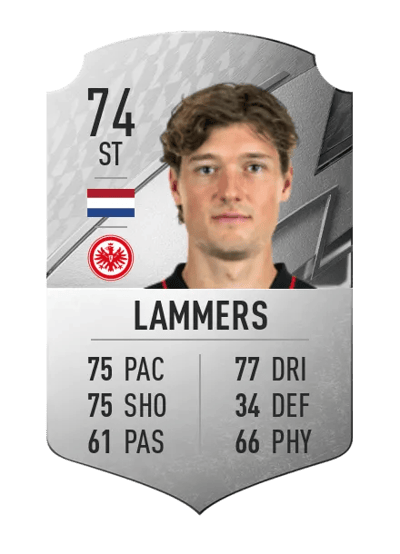 Sam Lammers Rare 74 OVR