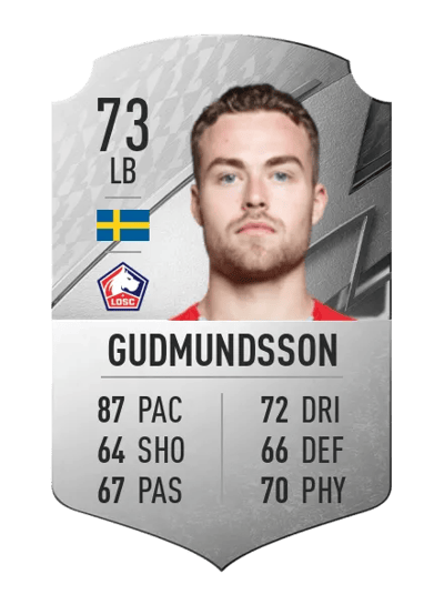 Gabriel Gudmundsson Rare 73 OVR