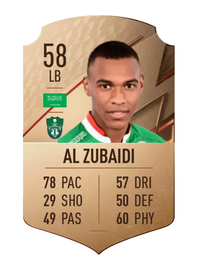 Mohammed Al Zubaidi Rare 58 OVR