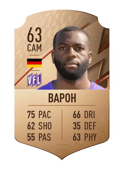 Ulrich Bapoh Rare 63 OVR