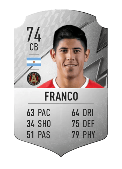 Alan Franco Rare 74 OVR