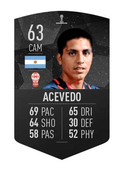 Jonás Acevedo CONMEBOL SUDAMERICANA 63 OVR