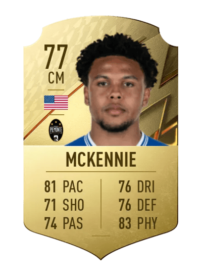 Weston McKennie Rare 77 OVR