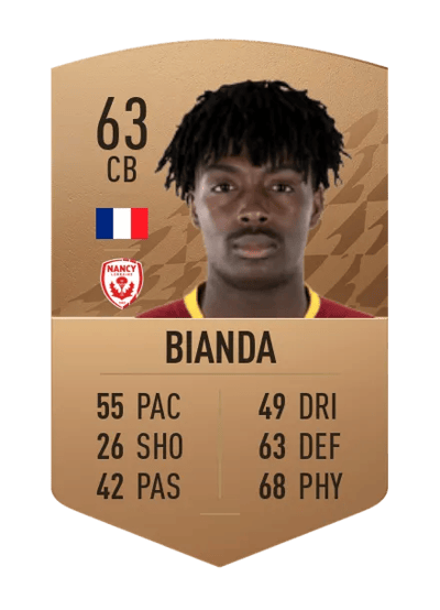 William Bianda Common 63 OVR