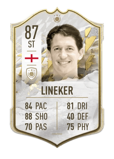 Gary Lineker Icon 87 OVR