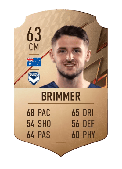 Jake Brimmer Rare 63 OVR