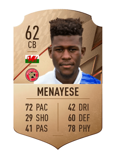 Rollin Menayese Rare 62 OVR