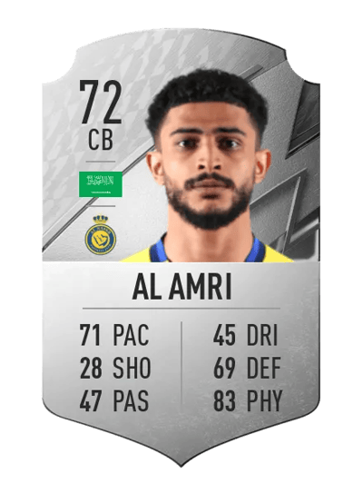 Abdulelah Al Amri Rare 72 OVR