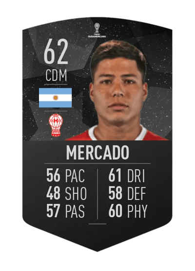 Diego Mercado CONMEBOL SUDAMERICANA 62 OVR