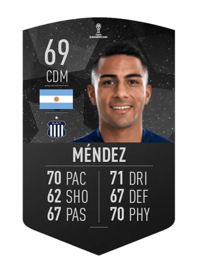Juan Ignacio Méndez CONMEBOL SUDAMERICANA 69 OVR