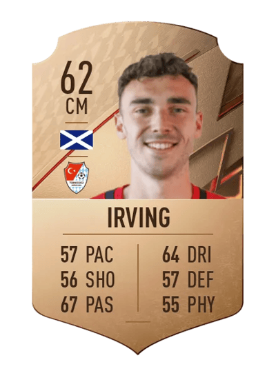 Andy Irving Rare 62 OVR