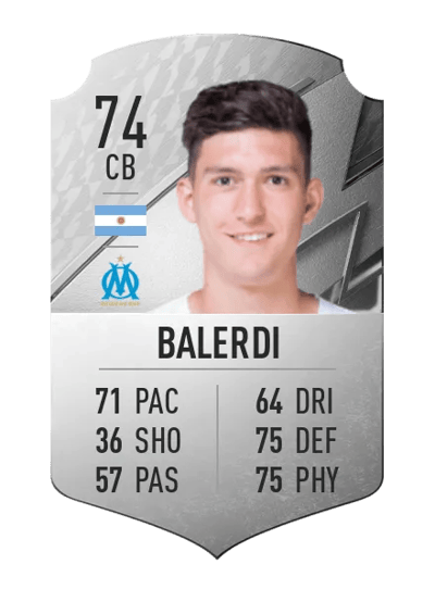Leonardo Balerdi Rare 74 OVR