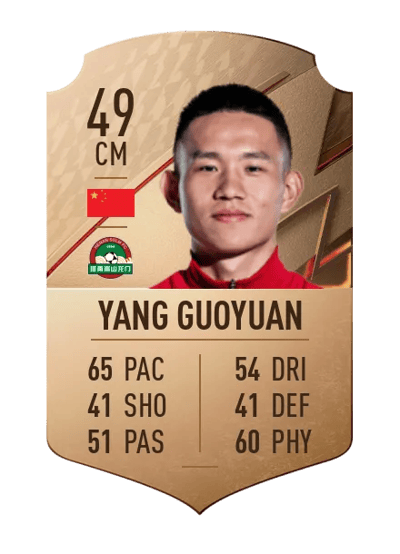 Yang Guoyuan Rare 49 OVR