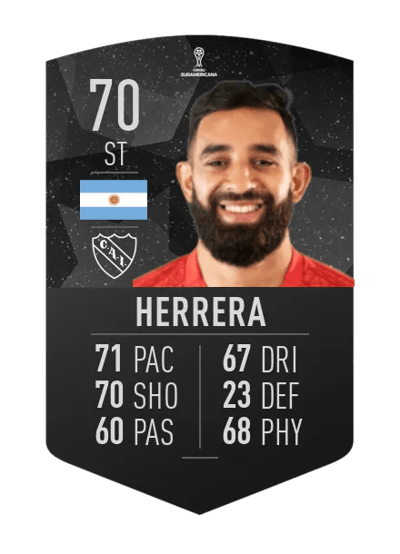Jonathan Herrera CONMEBOL SUDAMERICANA 70 OVR