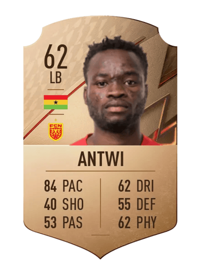 Clinton Antwi Rare 62 OVR