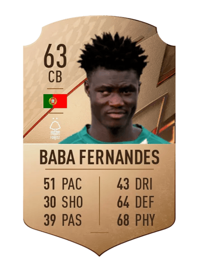 Baba Fernandes Rare 63 OVR