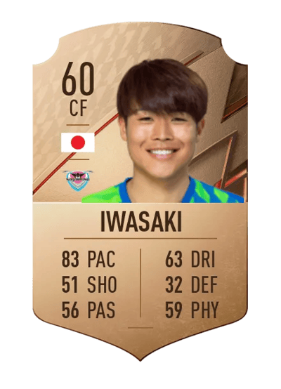 Yuto Iwasaki Rare 60 OVR