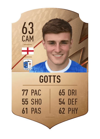 Robbie Gotts Rare 63 OVR