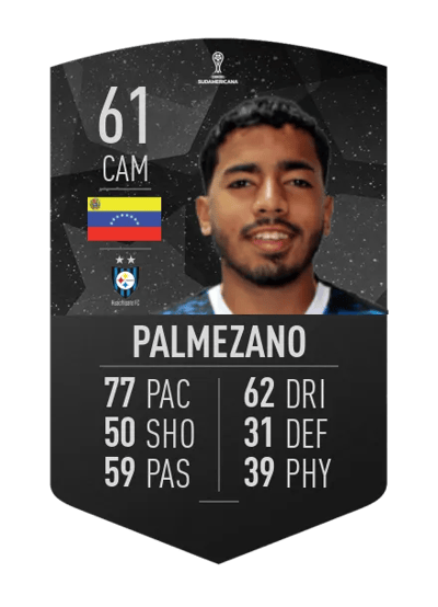 Brayan Palmezano CONMEBOL SUDAMERICANA 61 OVR