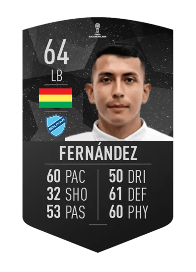 Roberto Carlos Fernández CONMEBOL SUDAMERICANA 64 OVR