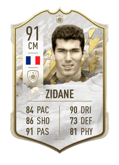 Zinedine Zidane Icon 91 OVR