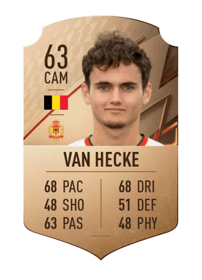 Jannes Van Hecke Rare 63 OVR