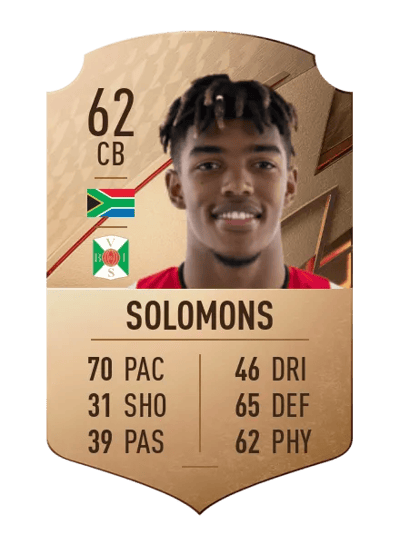 Dean Solomons Rare 62 OVR