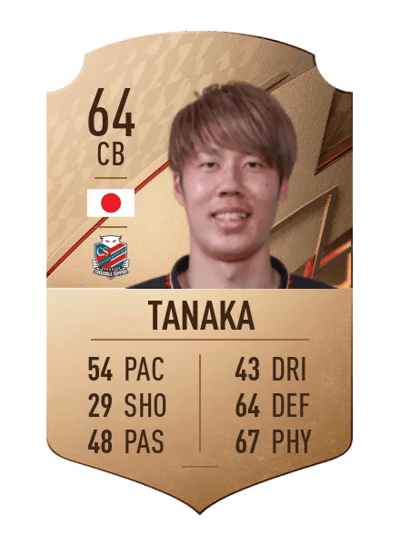 Shunta Tanaka Rare 64 OVR