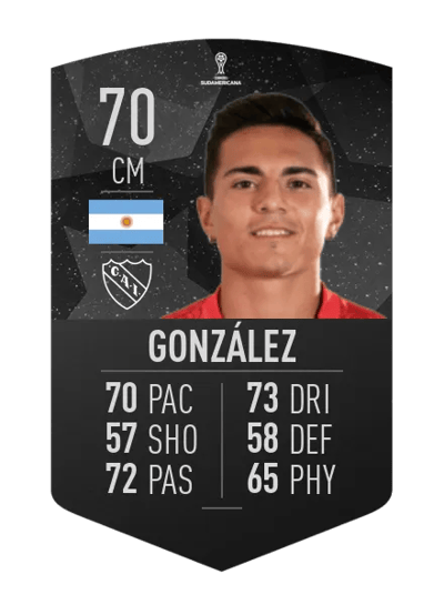 Lucas González CONMEBOL SUDAMERICANA 70 OVR