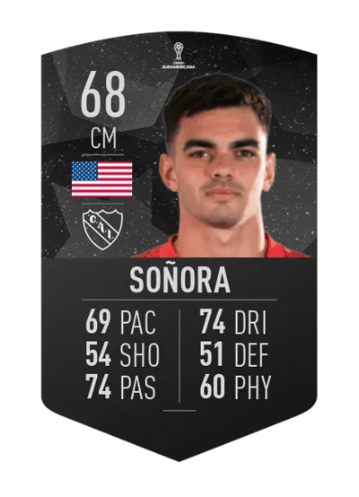 Alan Soñora CONMEBOL SUDAMERICANA 68 OVR