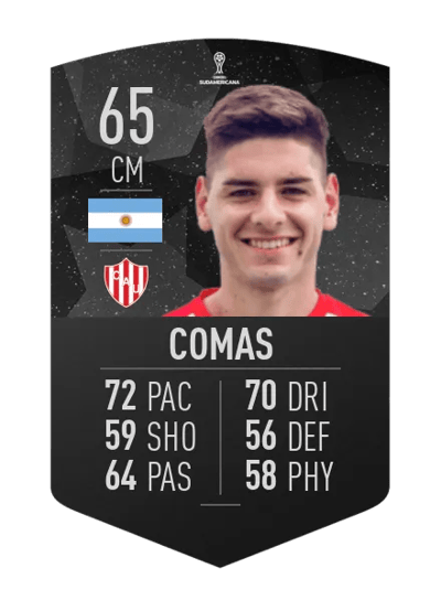 Gastón Comas CONMEBOL SUDAMERICANA 65 OVR