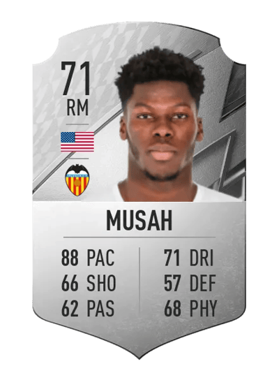 Yunus Musah Rare 71 OVR