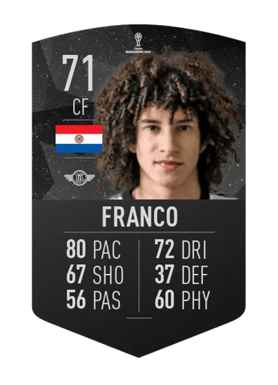 Iván Franco CONMEBOL SUDAMERICANA 71 OVR