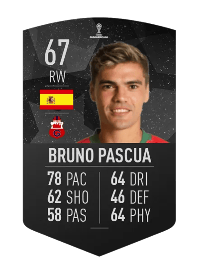 Bruno Pascua CONMEBOL SUDAMERICANA 67 OVR