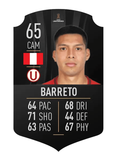 Gerson Barreto CONMEBOL LIBERTADORES 65 OVR