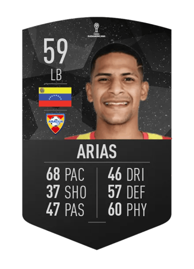 Joiser Arias CONMEBOL SUDAMERICANA 59 OVR