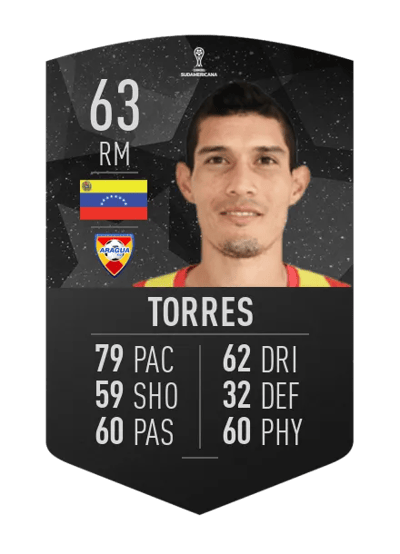 José Torres CONMEBOL SUDAMERICANA 63 OVR