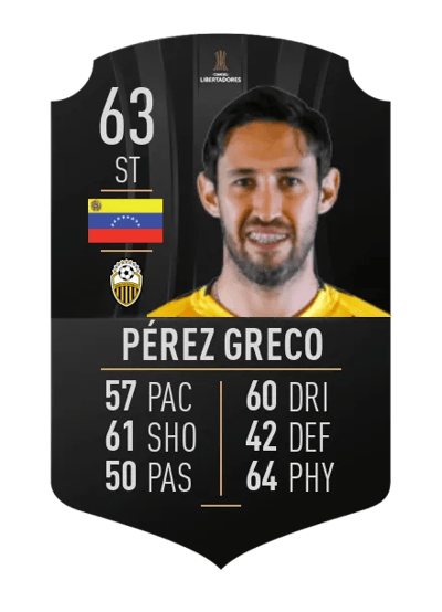 Edgar Pérez Greco CONMEBOL LIBERTADORES 63 OVR