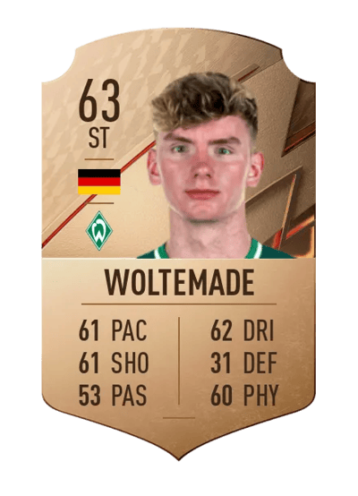 Nick Woltemade Rare 63 OVR