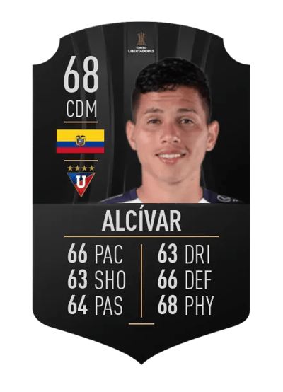 Jordy Alcívar CONMEBOL LIBERTADORES 68 OVR