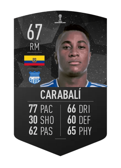 Bryan Carabalí CONMEBOL SUDAMERICANA 67 OVR