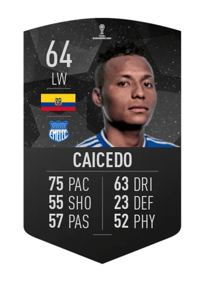 Jefferson Caicedo CONMEBOL SUDAMERICANA 64 OVR