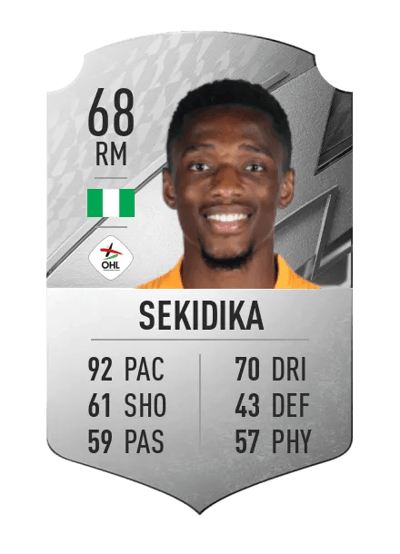 Jesse Sekidika Rare 68 OVR