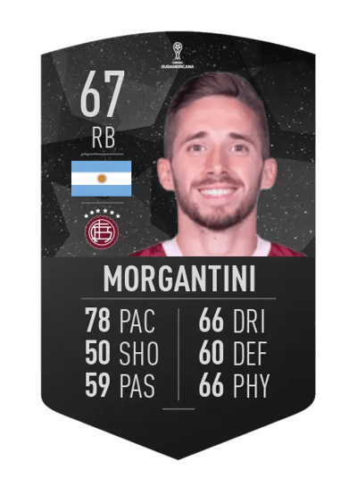 Nicolás Morgantini CONMEBOL SUDAMERICANA 67 OVR