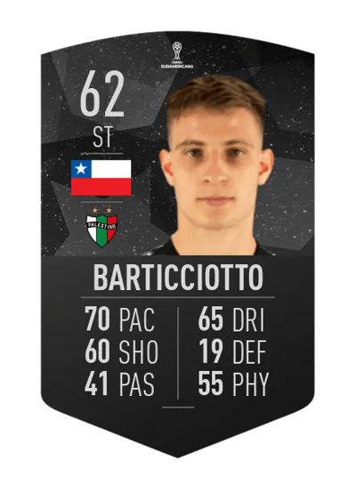 Bruno Barticciotto CONMEBOL SUDAMERICANA 62 OVR