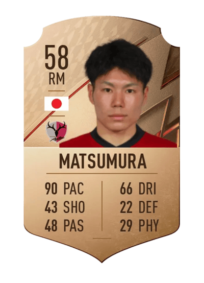 Yuta Matsumura Rare 58 OVR