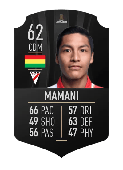 Josué Limberth Mamani CONMEBOL LIBERTADORES 62 OVR