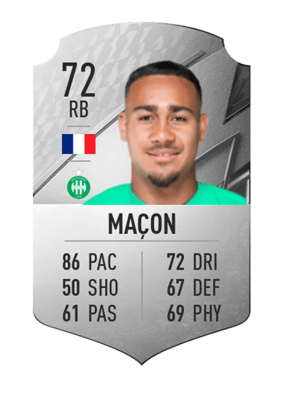 Yvann Maçon Rare 72 OVR